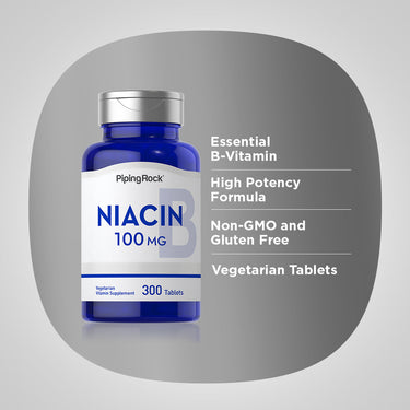 Niacin, 100 mg, 300 Vegetarian Tablets