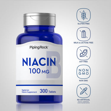 Niacin, 100 mg, 300 Vegetarian Tablets