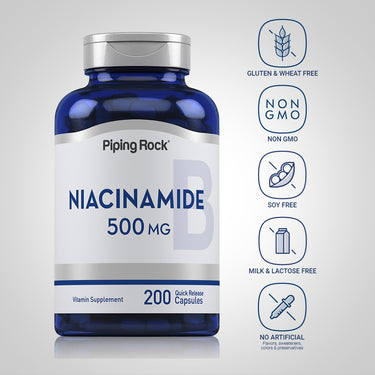 Niacinamide B-3, 500 mg, 200 Quick Release Capsules