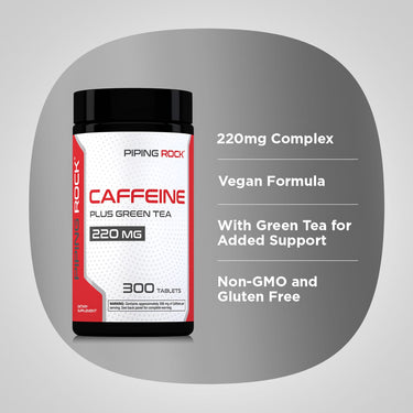 Caffeine Plus Green Tea, 220 mg, 300 Tablets