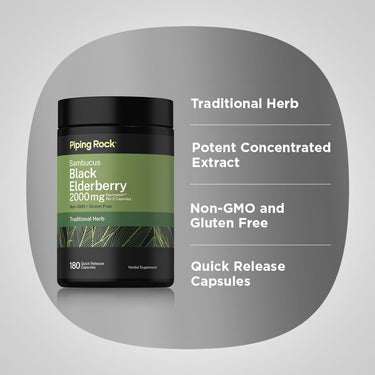 Graphic stating Traditional Herb, Potent Concentrated Extract, Non-GMO and Gluten Free, Quick Release Capsules
