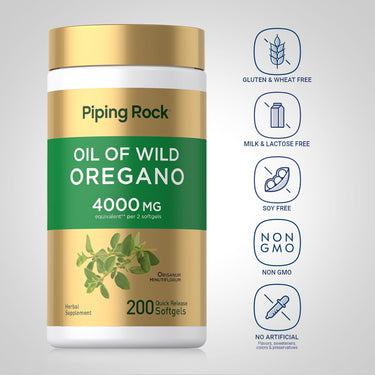 Oil of Oregano, 4000 mg (per serving), 200 Quick Release Softgels