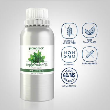 Peppermint Pure Essential Oil (GC/MS Tested), 16 fl oz (473 mL) Canister