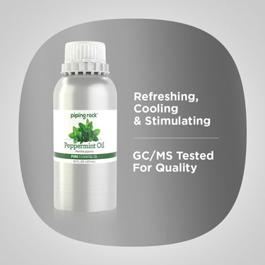 Peppermint Pure Essential Oil (GC/MS Tested), 16 fl oz (473 mL) Canister