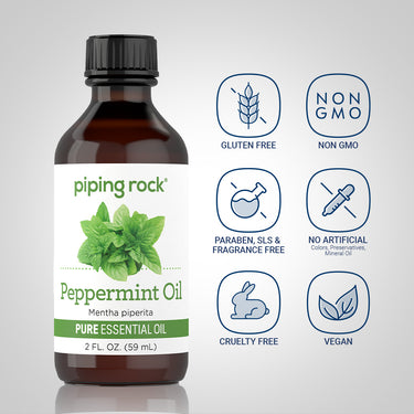 Peppermint Pure Essential Oil (Lab Tested), 2 fl oz (59 mL) Bottle