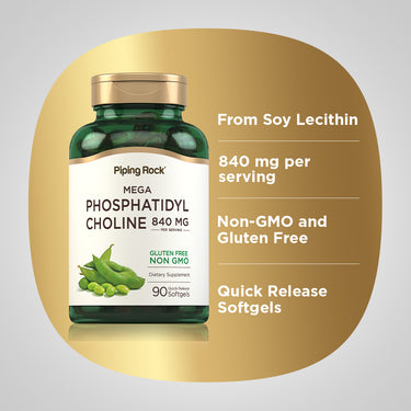 Phosphatidyl Choline, 840 mg (per serving), 90 Quick Release Softgels
