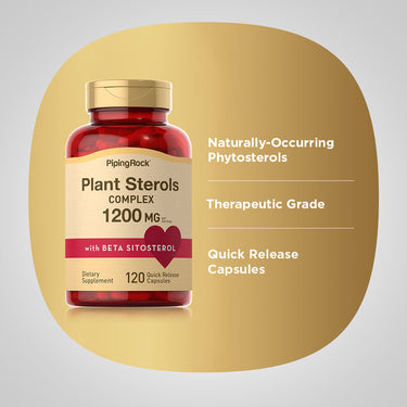 Plant Sterols Complex w/ Beta Sitosterol 1200 mg (per serving), 120 Quick Release Capsules