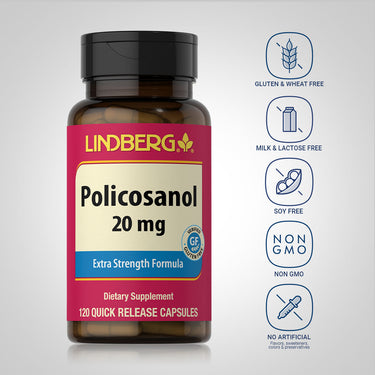 Policosanol, 20 mg, 120 Quick Release Capsules