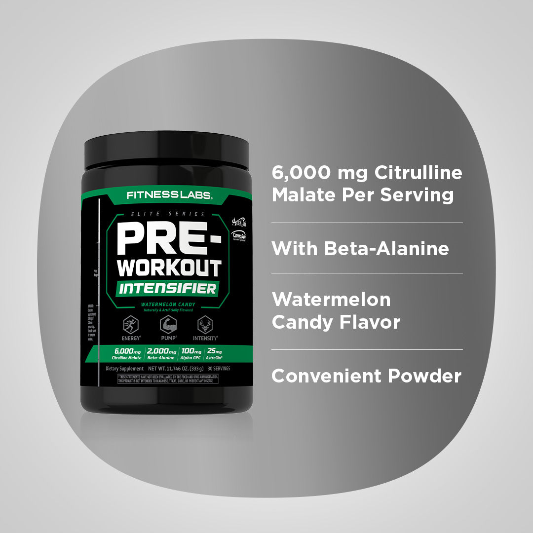 Pre-Workout Intensifier (Watermelon Candy), 11.746 oz (333 g) Bottle