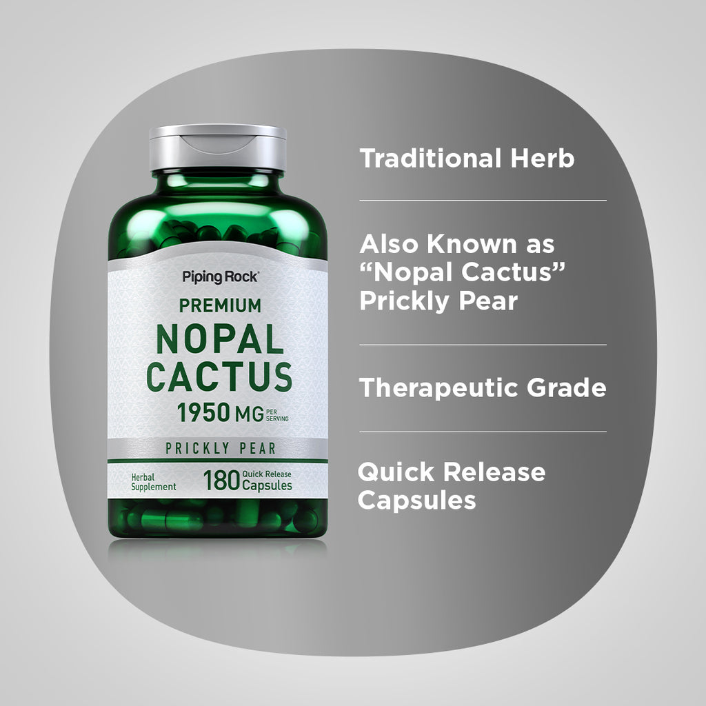 prickly pear cactus pills Prickly Pear Nopal Cactus (Opuntia ficus-indica), 1950 mg (per serving