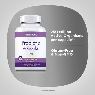 Probiotic Acidophilus 250 Million Organisms, 240 Quick Release Capsules
