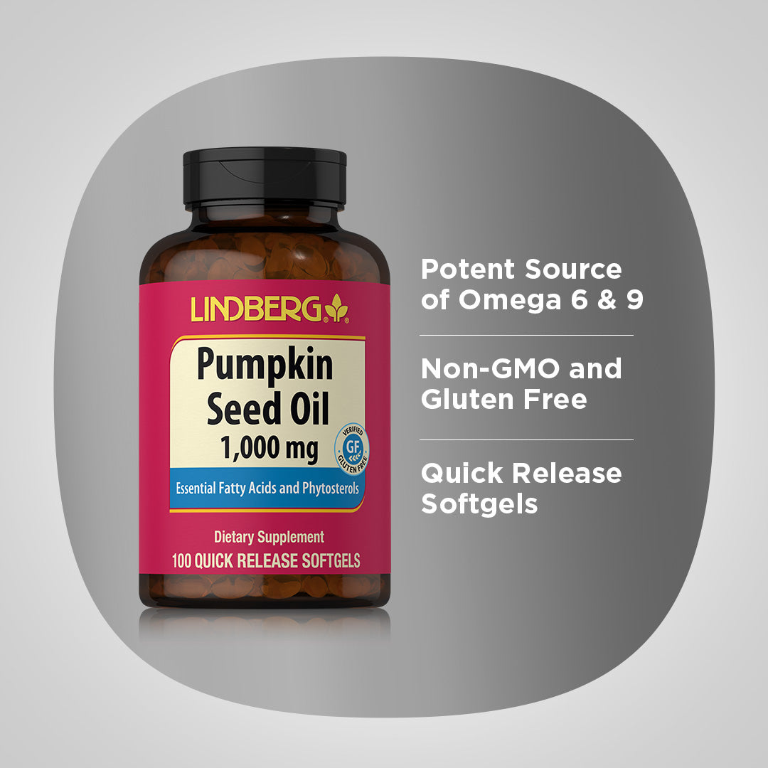 Pumpkin Seed Oil, 1000 mg, 100 Quick Release Softgels