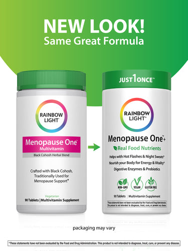 Menopause One + Real Food Nutrients, 90 Vegan Caplets