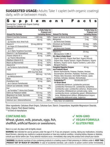 35+ Mom & Baby + Real Food Nutrients, 60 Caplets