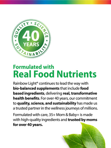 35+ Mom & Baby + Real Food Nutrients, 60 Caplets