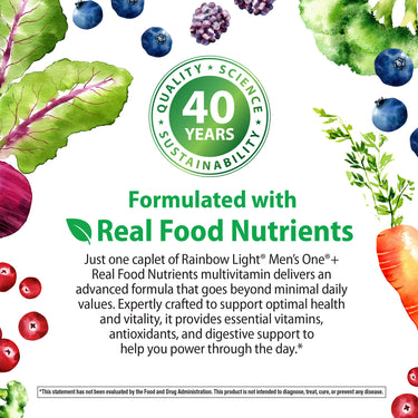 Men's One + Real Food Nutrients, 150 Vegetarian Caplets