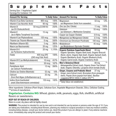 Men's One + Real Food Nutrients, 150 Vegetarian Caplets
