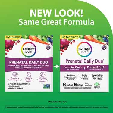 Prenatal Daily Duo Multivitamin & DHA, 2 Bottles 30 Day Supply