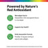 Product highlights graphic stating Astaxanthin: red pigment from microalgae, supports eye health*, 10 mg per softgel daily.