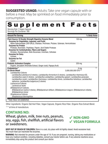 All-Zyme Double Strength, 180 Vegan Capsules