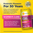 RenewLife Women's Probiotic Gummies, 48 Vegan, 2 Billion CFU per 2 Gummies, support digestive health, gluten-free.