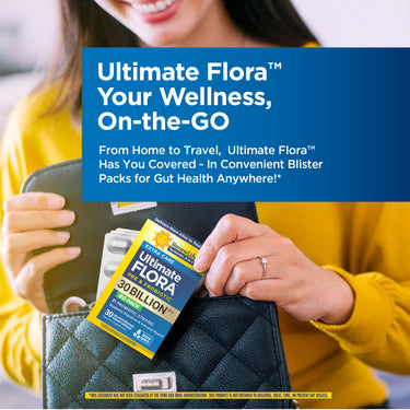 Ultimate Flora Extra Care Probiotic 30 Billion GO PACK, 30 Delayed Release Vegan Caps