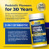 RenewLife Ultimate Flora Men's 50 Billion 30 Vegan Capsules, a 3-in-1 Synbiotic with 30 years of experience.