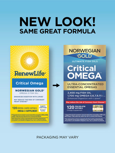 Norwegian Gold Critical Omega, 120 Fish Gelatin Softgels