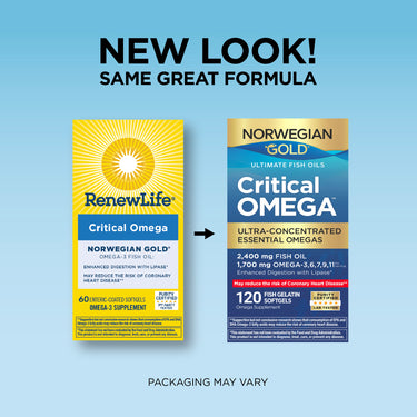 Norwegian Gold Critical Omega, 120 Fish Gelatin Softgels