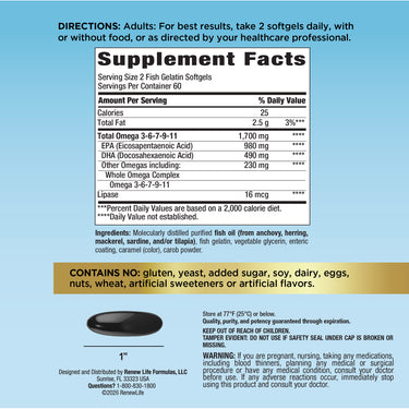 Norwegian Gold Critical Omega, 120 Fish Gelatin Softgels