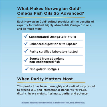 Norwegian Gold Critical Omega, 120 Fish Gelatin Softgels