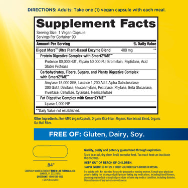 DigestMore Ultra Enzymes, 90 Vegan Capsules