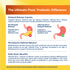 Product highlights graphic stating delayed release for intestinal delivery, high Bifidobacteria for balanced microbiome, 12 probiotic strains.