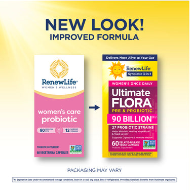 Ultimate Flora Women's Complete Probiotic 90 Billion, 60 Delayed Release Vegan Caps
