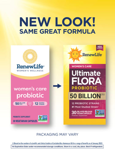 Ultimate Flora Women's Vaginal Care Probiotic 50 Billion, 30 Delayed Release Vegan Caps