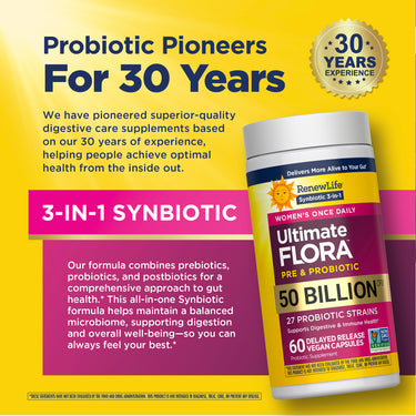 Ultimate Flora Women's Vaginal Care Probiotic 50 Billion, 60 Delayed Release Vegan Caps