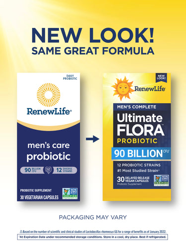 Ultimate Flora Men's Complete Probiotic 90 Billion, 30 Delayed Release Vegan Caps