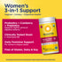 Product highlights graphic stating Women's 3-in-1 Probiotics, Cranberry, Prebiotics, L. rhamnosus GG strain, Free of Gluten, Dairy & Soy.
