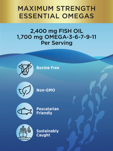 Norwegian Gold Critical Omega, 60 Fish Gelatin Softgels