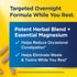 Product highlights graphic stating benefits: helps reduce occasional constipation, eliminate waste and toxins while you rest.