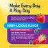 Product highlights graphic stating Kids Probiotic, BERRY-LICIOUS, digestive support. 3 billion cultures¹ and 26 strains, easy daily.