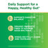 Product highlights graphic stating SUPPORTS DIGESTIVE BALANCE*, ORGANIC PREBIOTIC FIBER TO NOURISH GOOD BACTERIA*, DISSOLVES FULLY, CLEAR AND TASTELESS