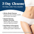 Product highlights graphic stating Whole-Body Cleanse, waste elim., Herbal Cleanse & Detox, natural detox., Feel Better & Energized, reduced bloating/water ret.