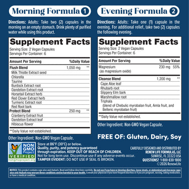 Supplement Facts panel for 3-Day Cleanse Twin Pack containing 24 vegetable capsules.