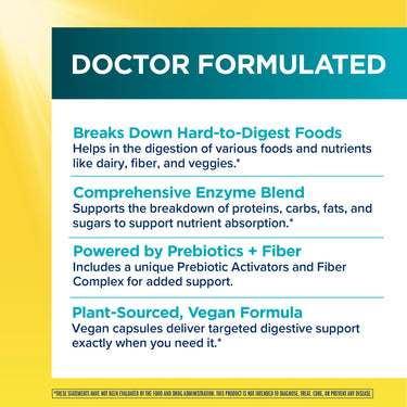 FloraZyme Digestive Enzymes Dr. Formulated, 90 Vegan Capsules