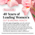RenewLife graphic says '40 Years of Leading Women's GUT & VAGINAL HEALTH' and details their 40+ years of expertise.