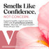 Promotional graphic for AMZ RN Vaginal Ultimate Flora Probiotic: 'Smells Like Confidence, NOT CONCERN.', 21 probiotic strains.