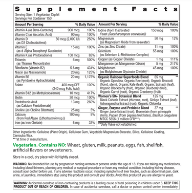 Women's One 50+ plus Real Food Nutrients, 150 Vegetarian Caplets