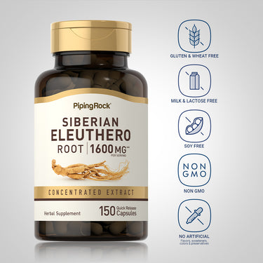 Siberian Eleuthero Root, 1600 mg (per serving), 150 Quick Release Capsules