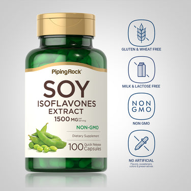 Soy Isoflavones Extract, 1500 mg (per serving), 100 Quick Release Capsules